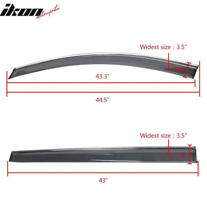 2021-2025 Toyota Sienna PC Injection Window Visor Chrome Trim 4PCS