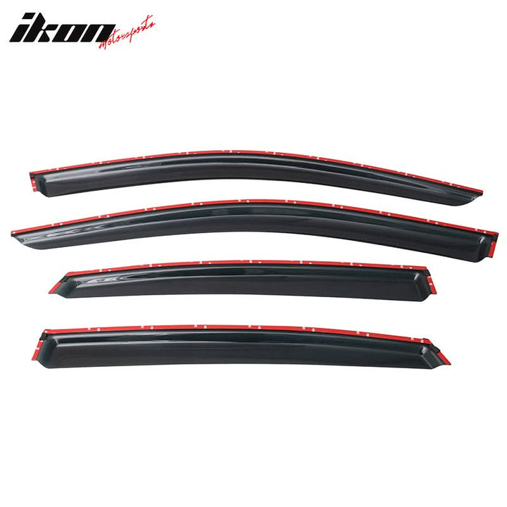 2013-2018 Nissan Altima Slim Style Window Visor Chrome Trim Acrylic