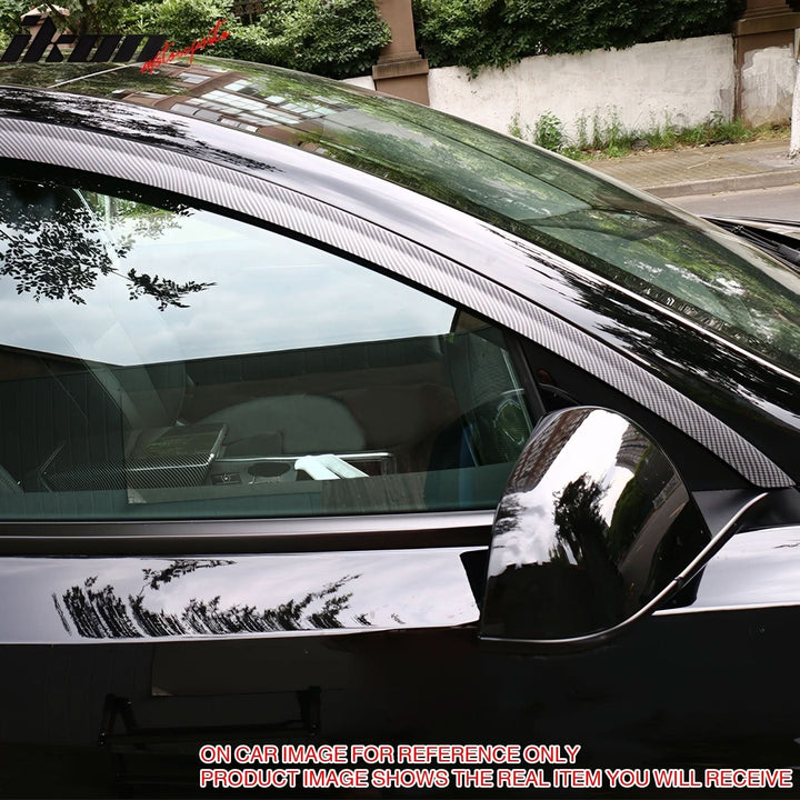 2020-2024 Tesla Model Y Tape-on Chrome Window Visors ABS 4PCS