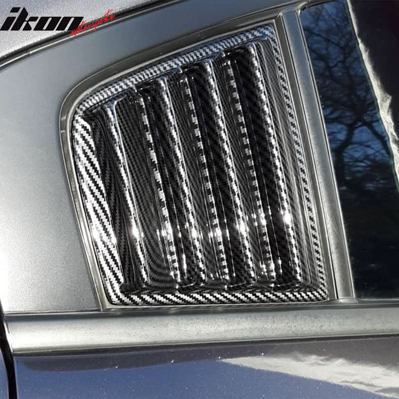 2011-2023 Dodge Charger V1 Side & Rear Window Louver Cover CF Print