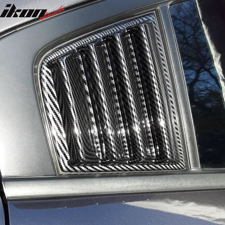 2011-2023 Dodge Charger V1 Side & Rear Window Louver Cover CF Print