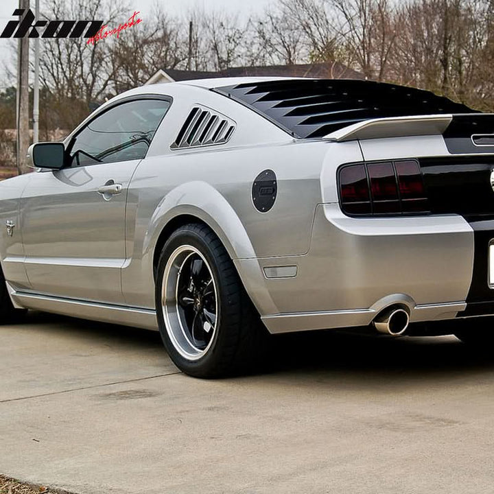 2005-2009 Ford Mustang V6 Side Quarter Window Louvers Windshield Cover