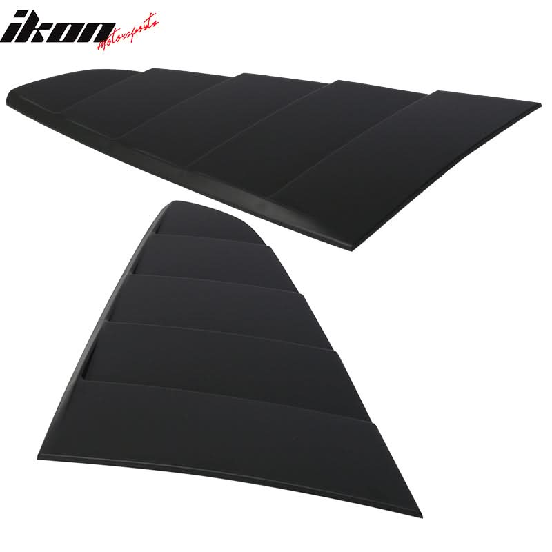 2015-2023 Ford Mustang Coupe V Style Rear Window Louver Side Vent ABS