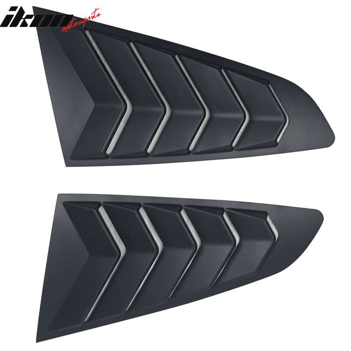 2015-2023 Ford Mustang Coupe Unpainted Rear Side Window Louver ABS