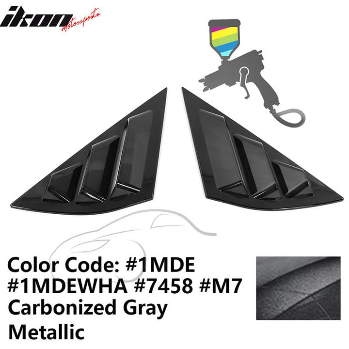 2021-2023 Ford Mustang Mach-E Window Louvers 3 Vent PC Painted
