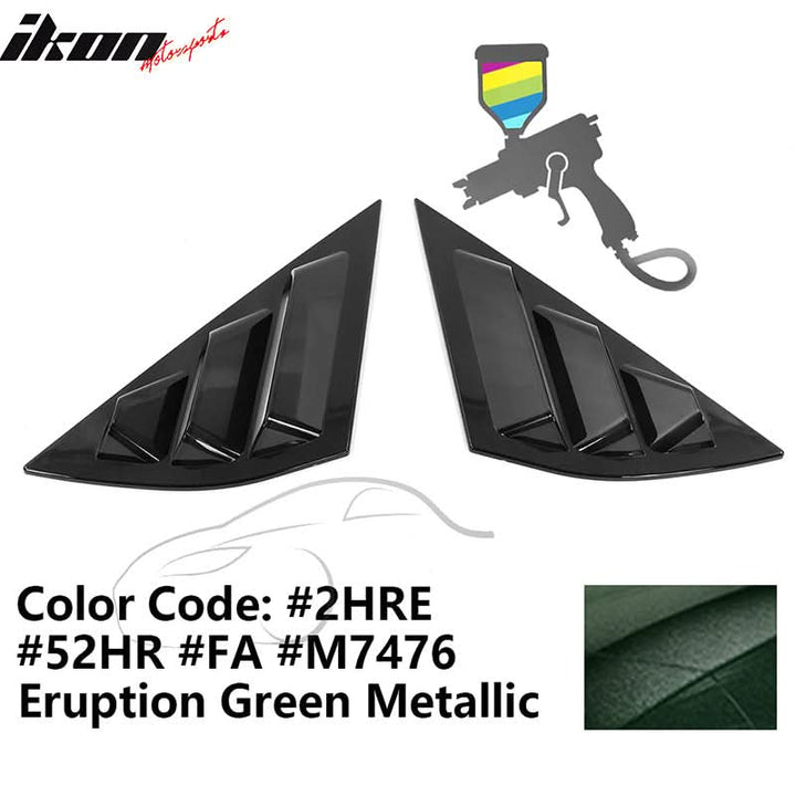 2021-2023 Ford Mustang Mach-E Window Louvers 3 Vent PC Painted