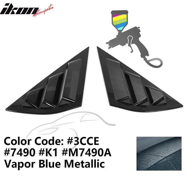 2021-2023 Ford Mustang Mach-E Window Louvers 3 Vent PC Painted
