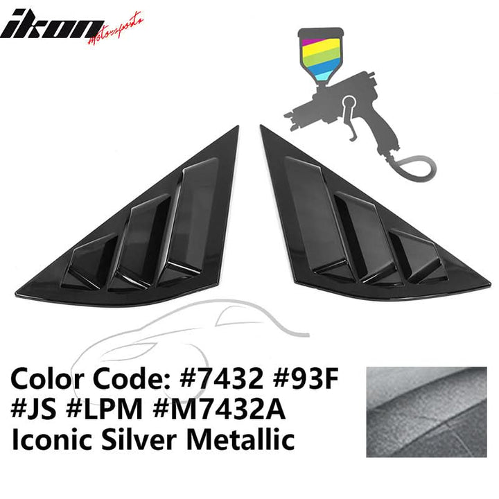 2021-2023 Ford Mustang Mach-E Window Louvers 3 Vent PC Painted
