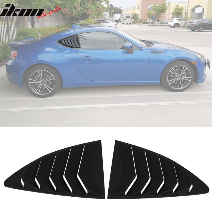 2013-2020 Subaru BRZ IKON Style Rear Window Louver Guard ABS