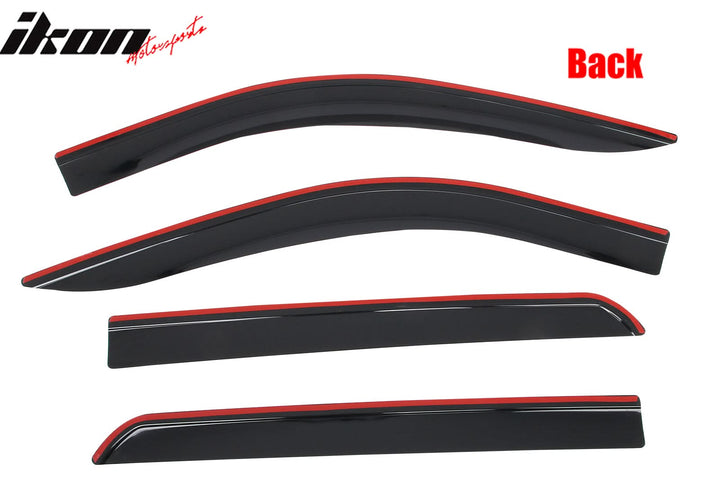 2019-2025 Silverado & Sierra Crew Cab Low Profile Style Window Visors