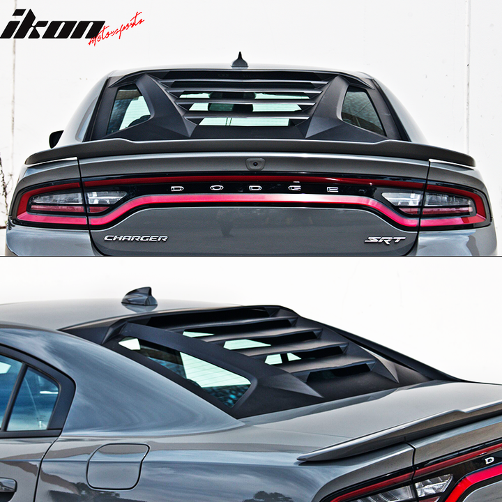 2011-2023 Dodge Charger IKON V2 Style Window Louver ABS