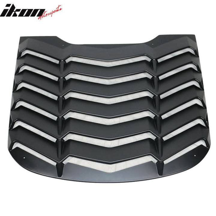 2015-2023Â Ford Mustang IKON Black Rear Window Louver Cover ABS