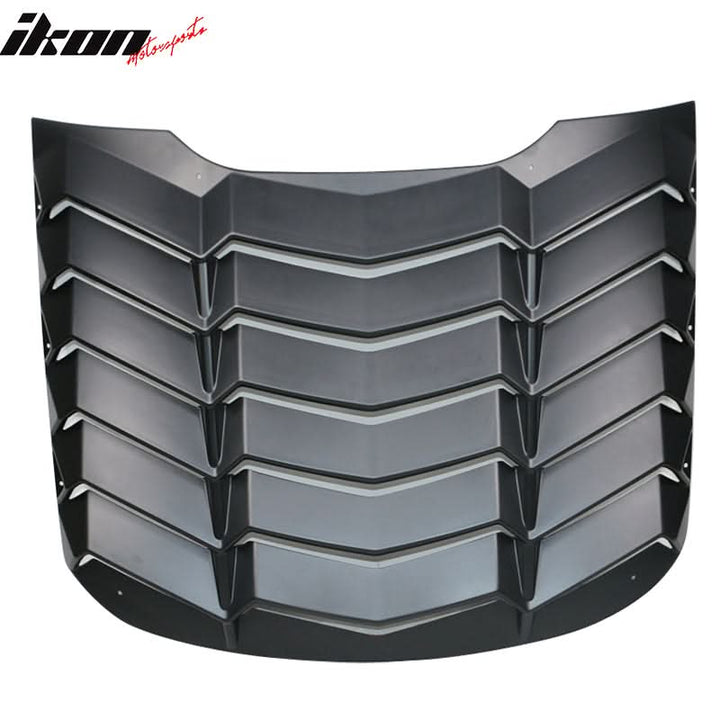 2015-2023Â Ford Mustang IKON Black Rear Window Louver Cover ABS