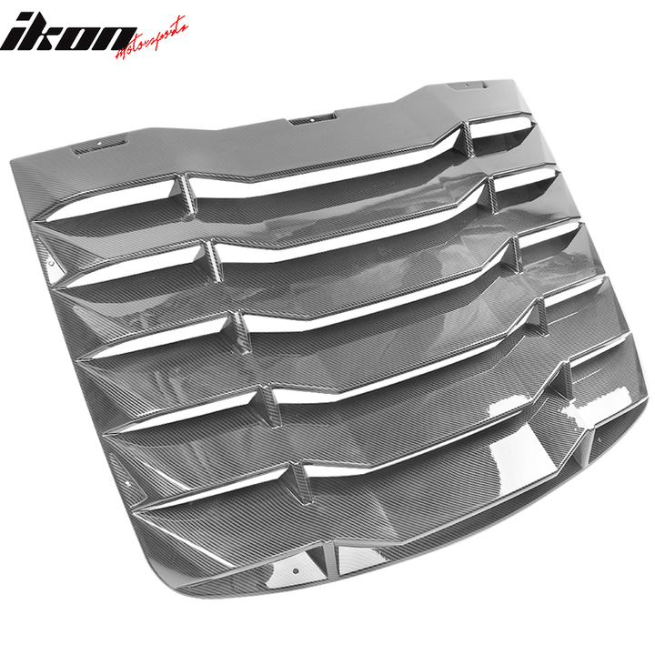 2003-2008 Nissan 350Z IKON Carbon Fiber Print Rear Window Louver ABS