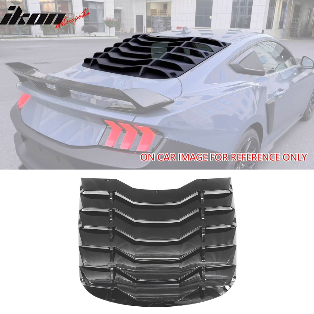 2024-2025 Ford Mustang 2DR IKON Gloss Black Rear Window Louvers