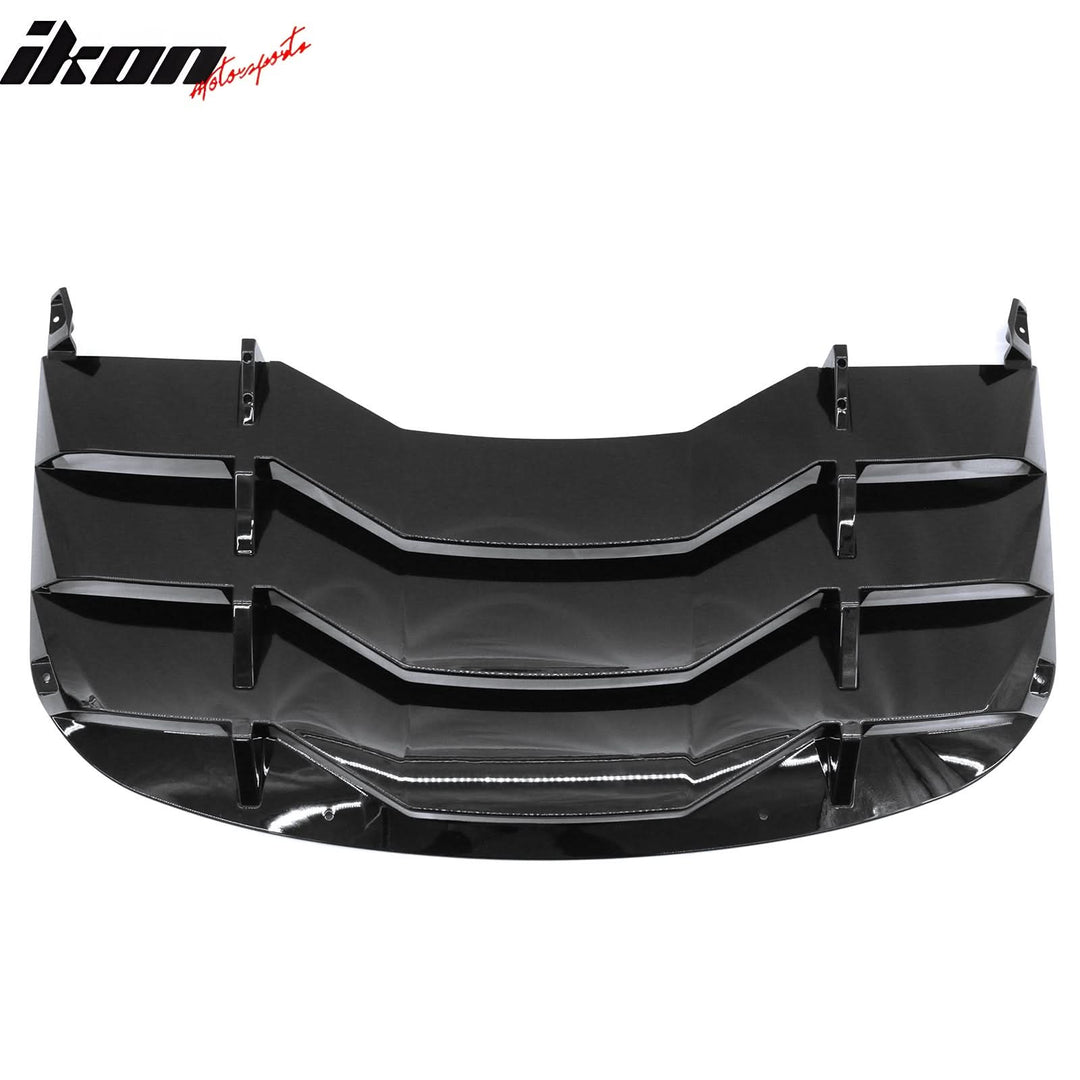 2024-2025 Ford Mustang 2DR IKON Gloss Black Rear Window Louvers ABS