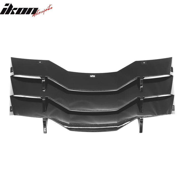 2024-2025 Ford Mustang 2DR IKON Gloss Black Rear Window Louvers ABS
