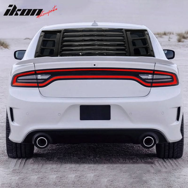 2011-2023 Dodge Charger IKON ABS Rear Window Louver 3PCS
