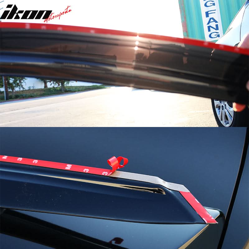 2011-2014 Hyundai Sonata Acrylic 4PC Window Visors Tape On Rain Guard