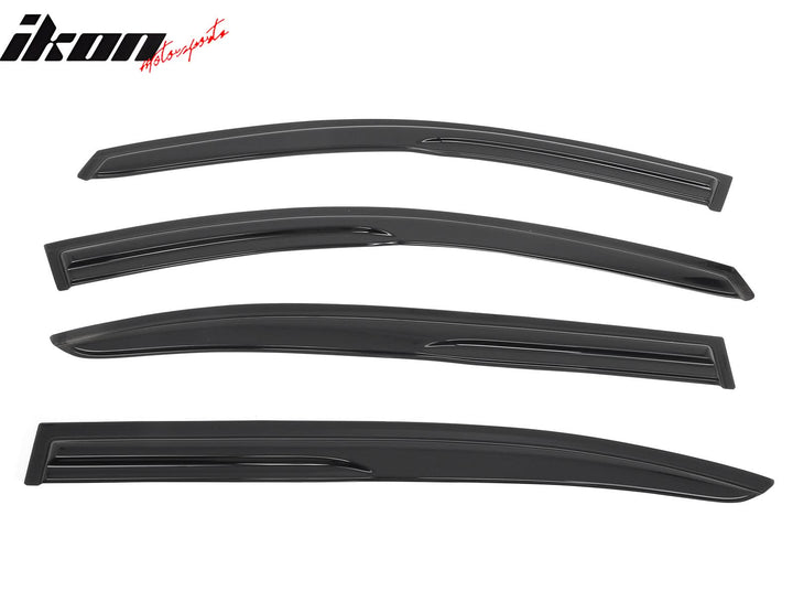 2008-2012 Honda Accord 4-Door Sedan Acrylic 4PC Tape On Window Visors