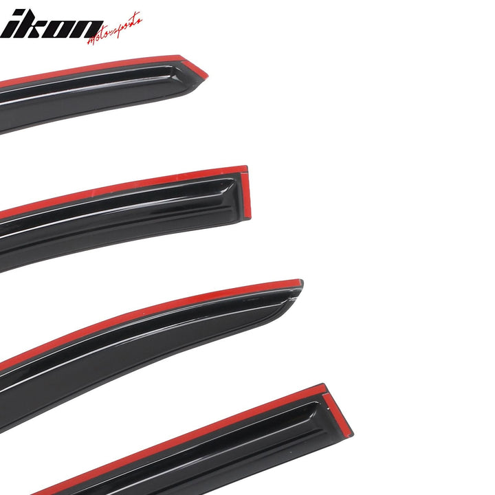 2008-2012 Honda Accord 4-Door Sedan Acrylic 4PC Tape On Window Visors