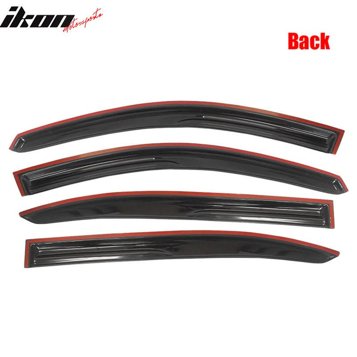 2008-2012 Honda Accord 4-Door Sedan Acrylic 4PC Tape On Window Visors
