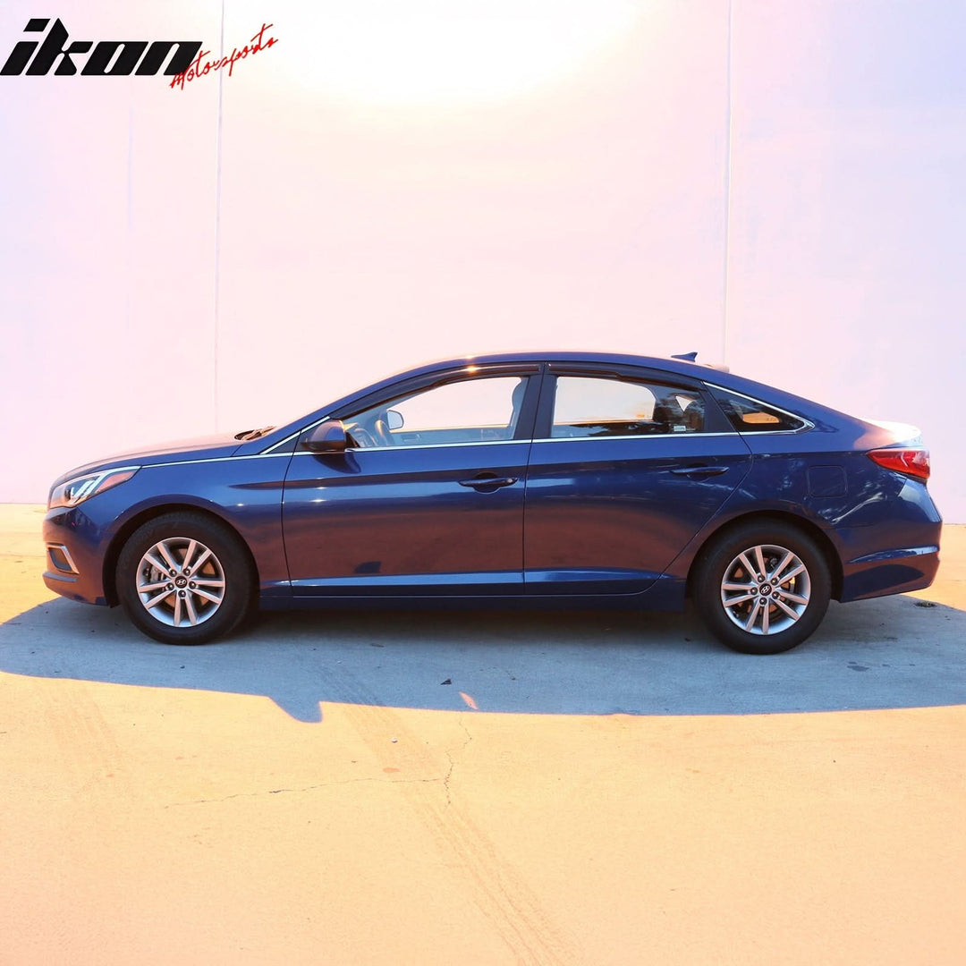 2015-2019 Hyundai Sonata Mugen Style Smoke Tinted Window Visor Acrylic