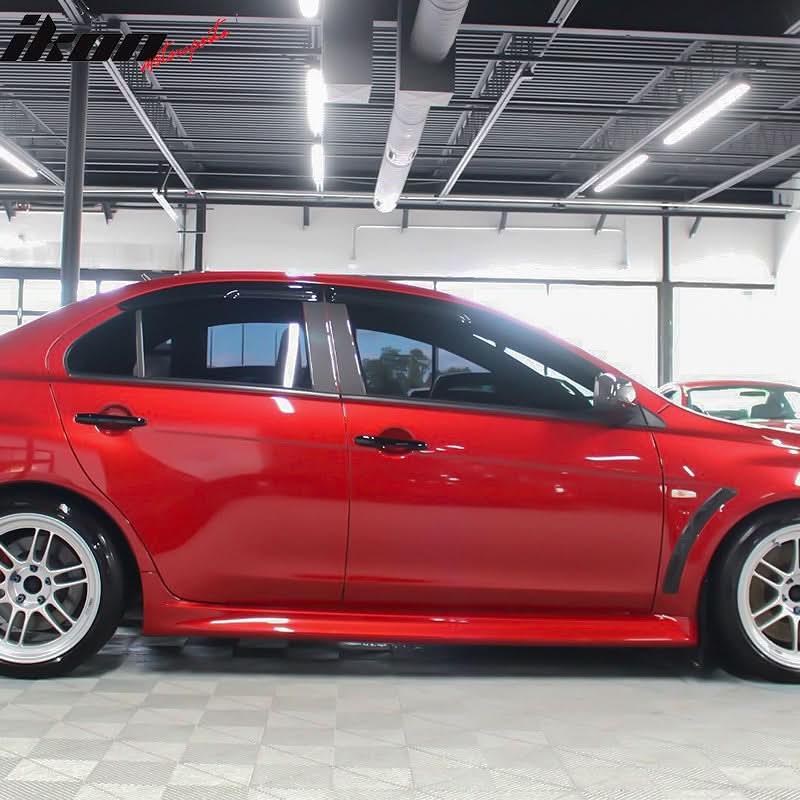 2008-2017 Mitsubishi Lancer EVO Window VisorsAcrylic 4PC