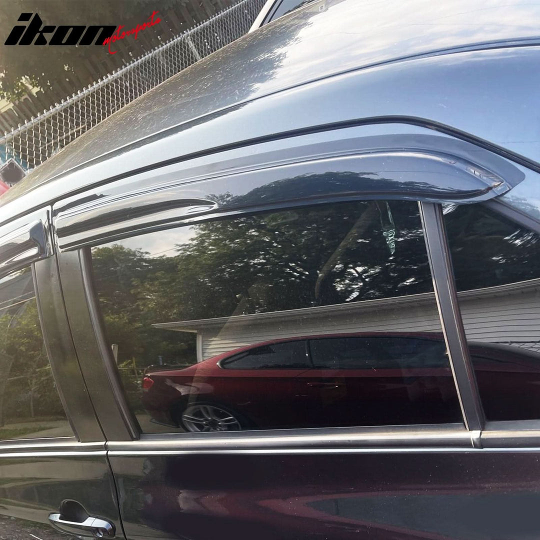 2007-2013 Toyota Yaris Window Visors Mugen Style Smoke Tinted Acrylic