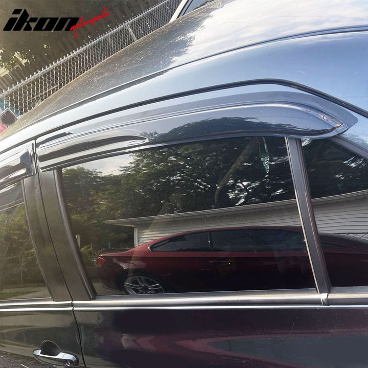2007-2013 Toyota Yaris Window Visors Mugen Style Smoke Tinted Acrylic