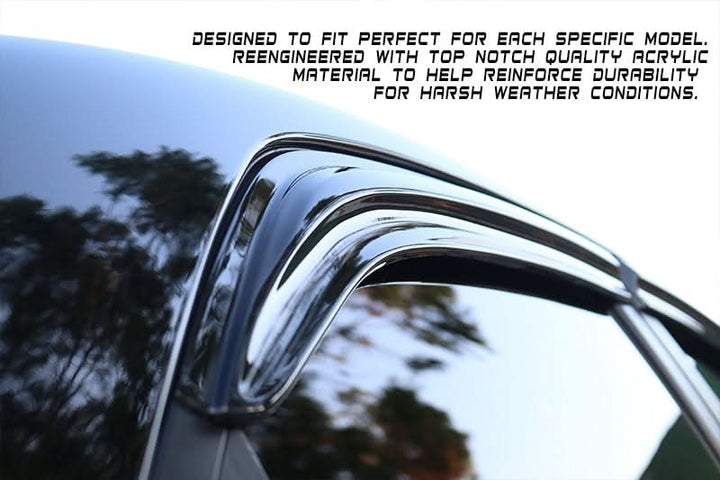 2013-2017 Honda Accord 4-Door Sedan Tape On Window Visors Rain Guard