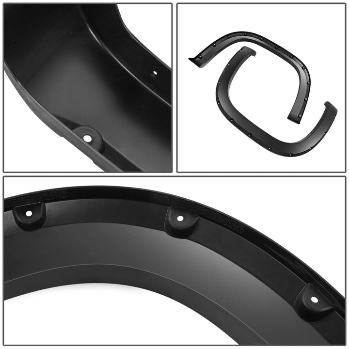 2007-2013 GMC Sierra 1500 Tidal Style Fender Flares 4PC Pocket Rivet