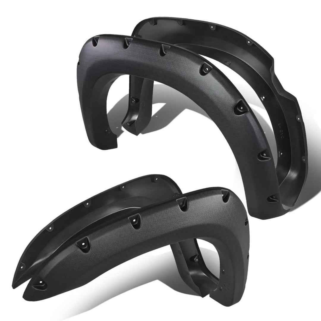 04-14 Nissan Titan Pocket-Riveted Style Wheel Flares - Textured Matte Black