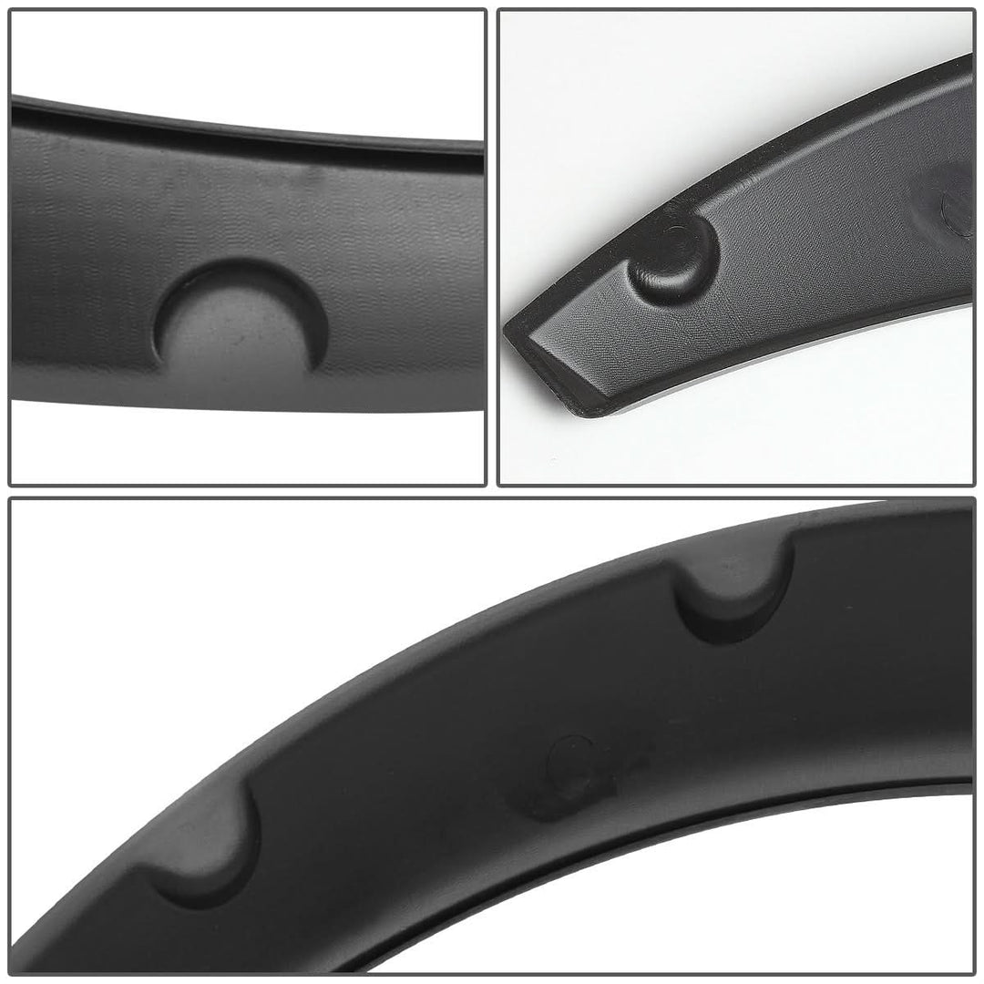 Universal Textured Matte Black Wheel Flares