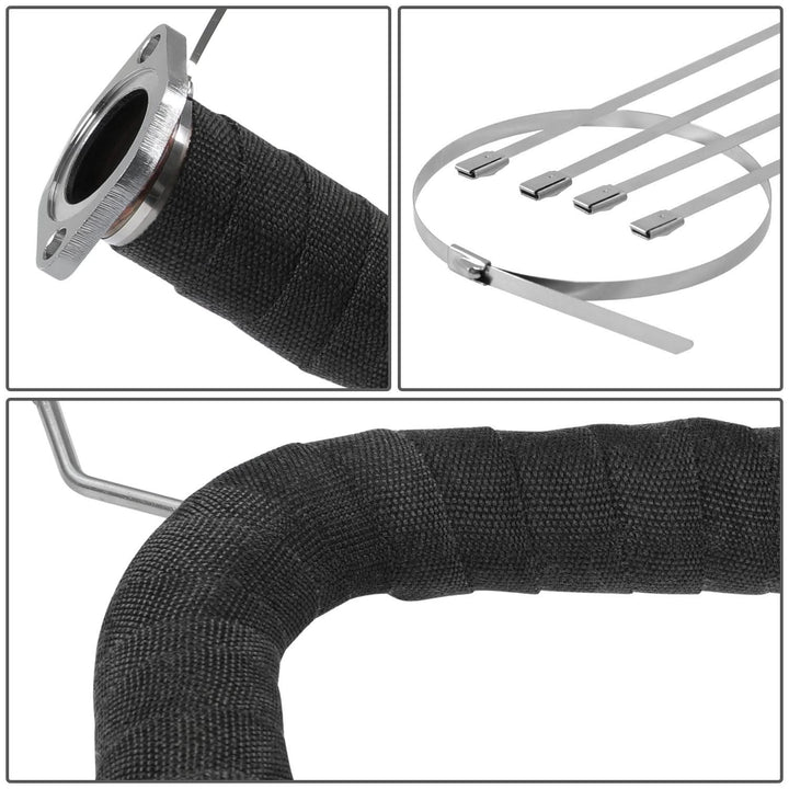 Type-1 Style Exhaust Heat Wrap - 2" x 30' Black with Zip Ties