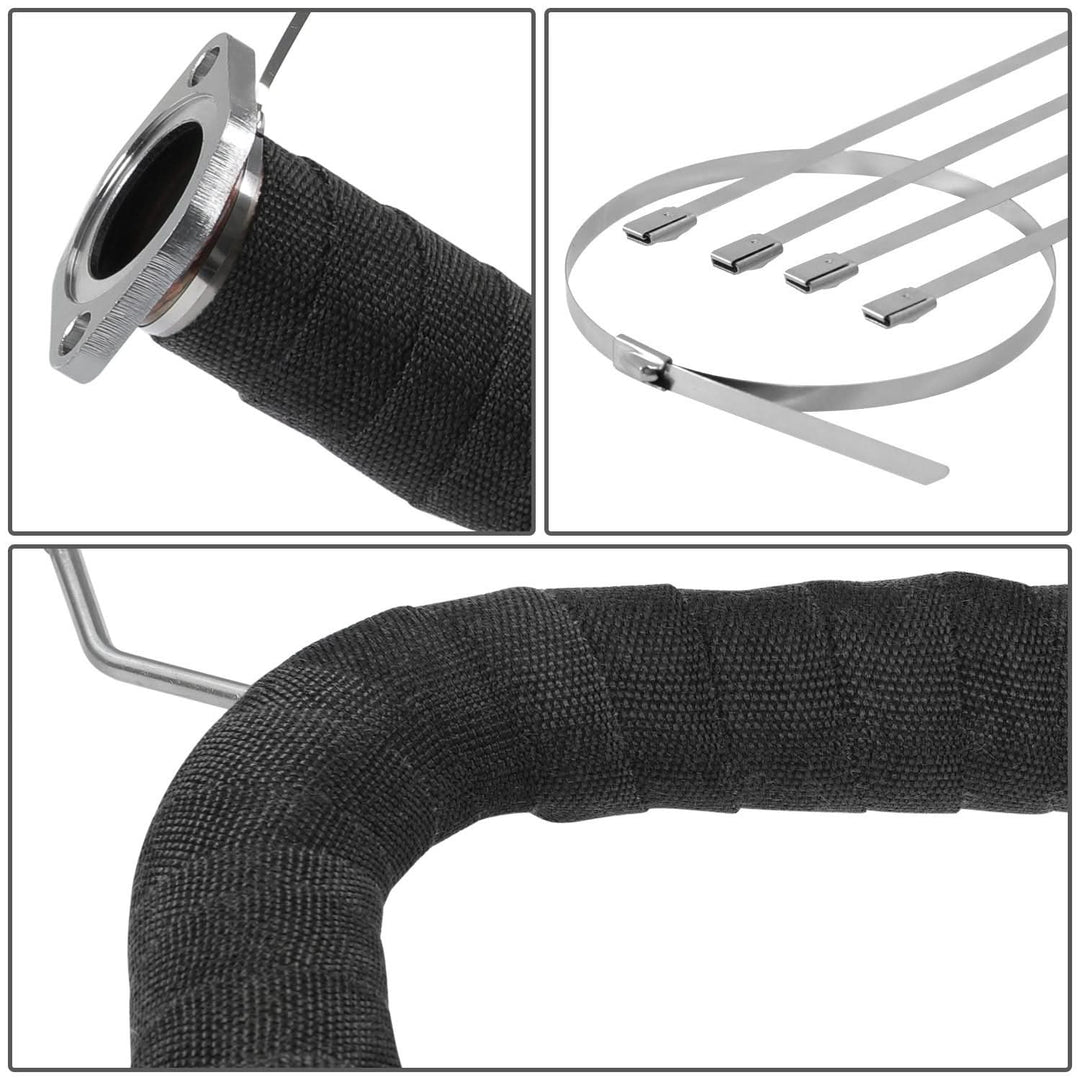 Type-2 Style Exhaust Heat Wrap - 2" x 30' Black with Zip Ties