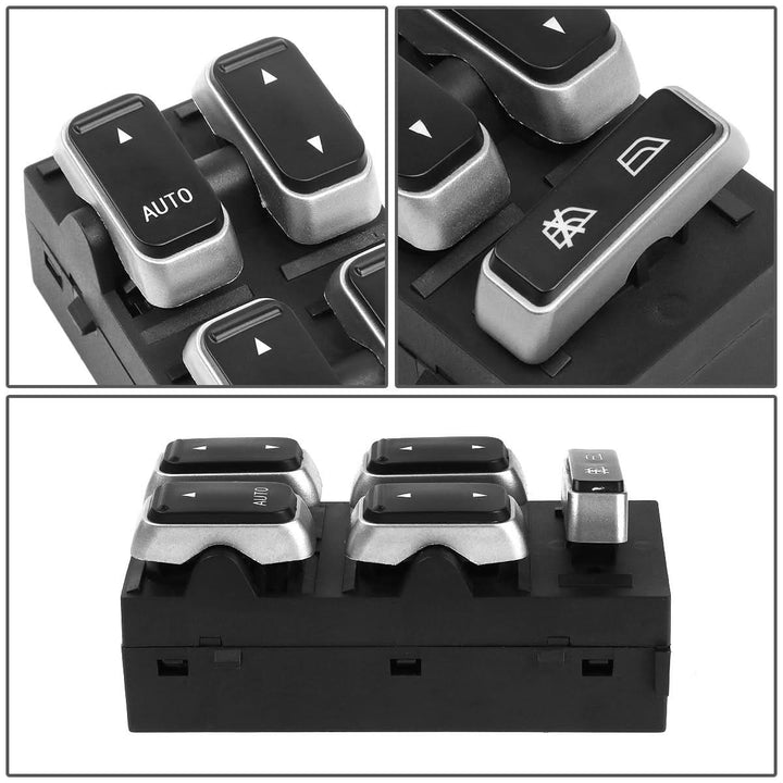 03-08 Lincoln Town Car Power Window Switch Driver Side Black