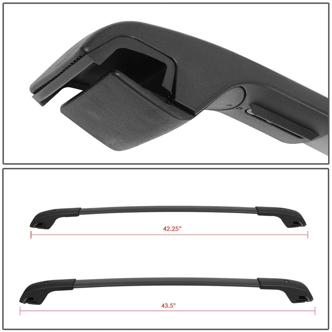 2014-2020 Jeep Cherokee Roof Rack Cross Bar - Matte Black