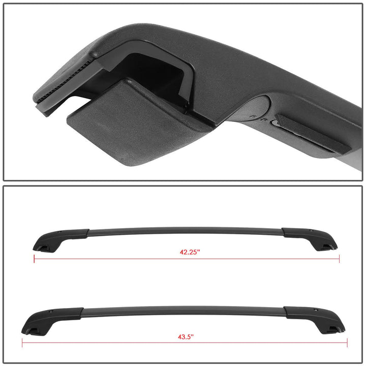 2014-2020 Jeep Cherokee Roof Rack Cross Bar - Matte Black