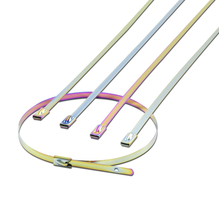 Zip Tie Kit for Heat Wrap Stainless Steel 12" 5mm Neochrome 5pc