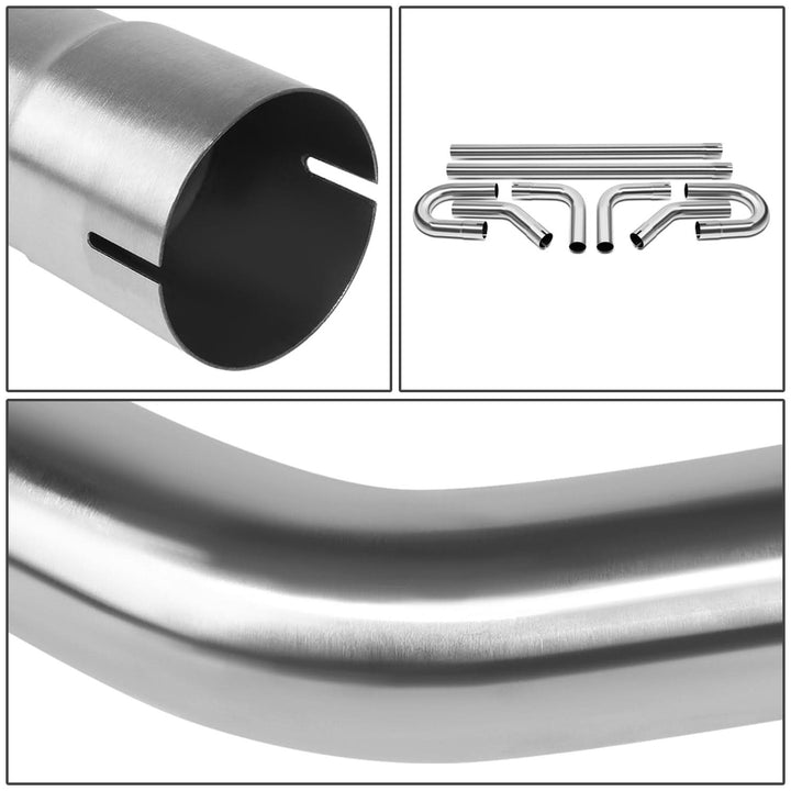 2" Stainless Steel DIY Custom Exhaust Pipes 8 Piece Kit