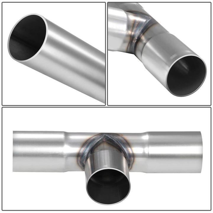 Universal Dual H-Pipe Exhaust Kit 2.5"-2.65" OD Mild Steel