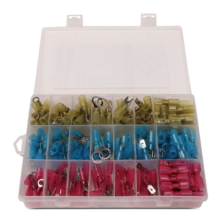 Wire Connector Assortment 250PCS Heat Shrink 22-16 14-16 10-12 AWG