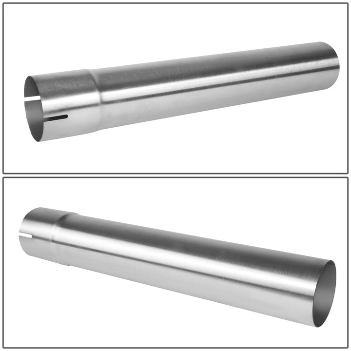 3.0"-3.15" Flared Exhaust Pipe Tubing - 18" Polished Stainless Steel