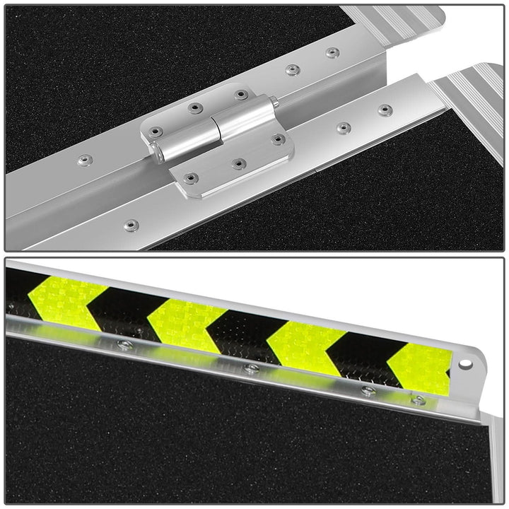 Aluminum Wheelchair Ramp 29" W x 4' L x 2" H Extended - Metallic/Black