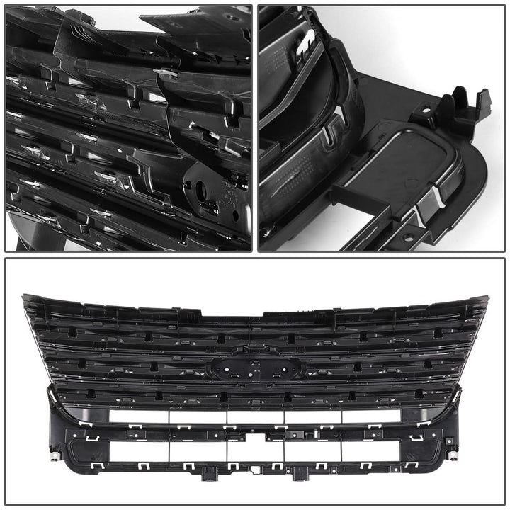 2016-2017 Ford Explorer OE Factory Style Glossy Black Grille