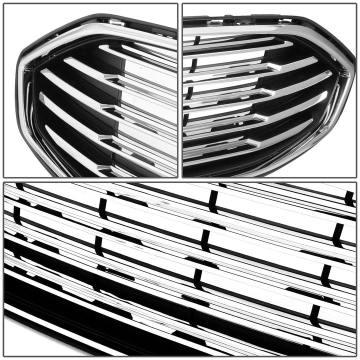 2017-2018 Ford Fusion OE Style Black Chrome Grille