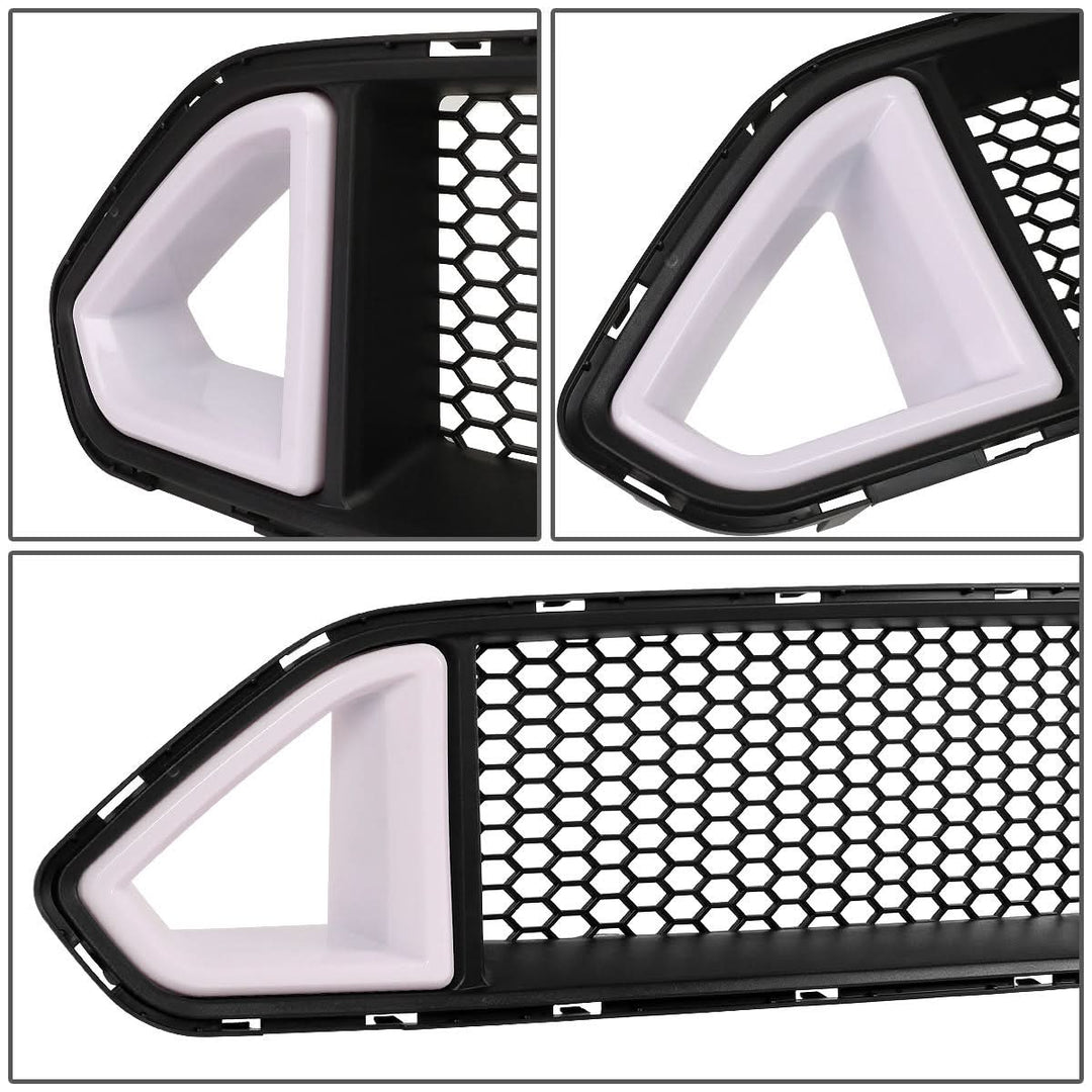 2018-2020 Ford Mustang Honeycomb Front Upper Grille with Triangle LED DRL