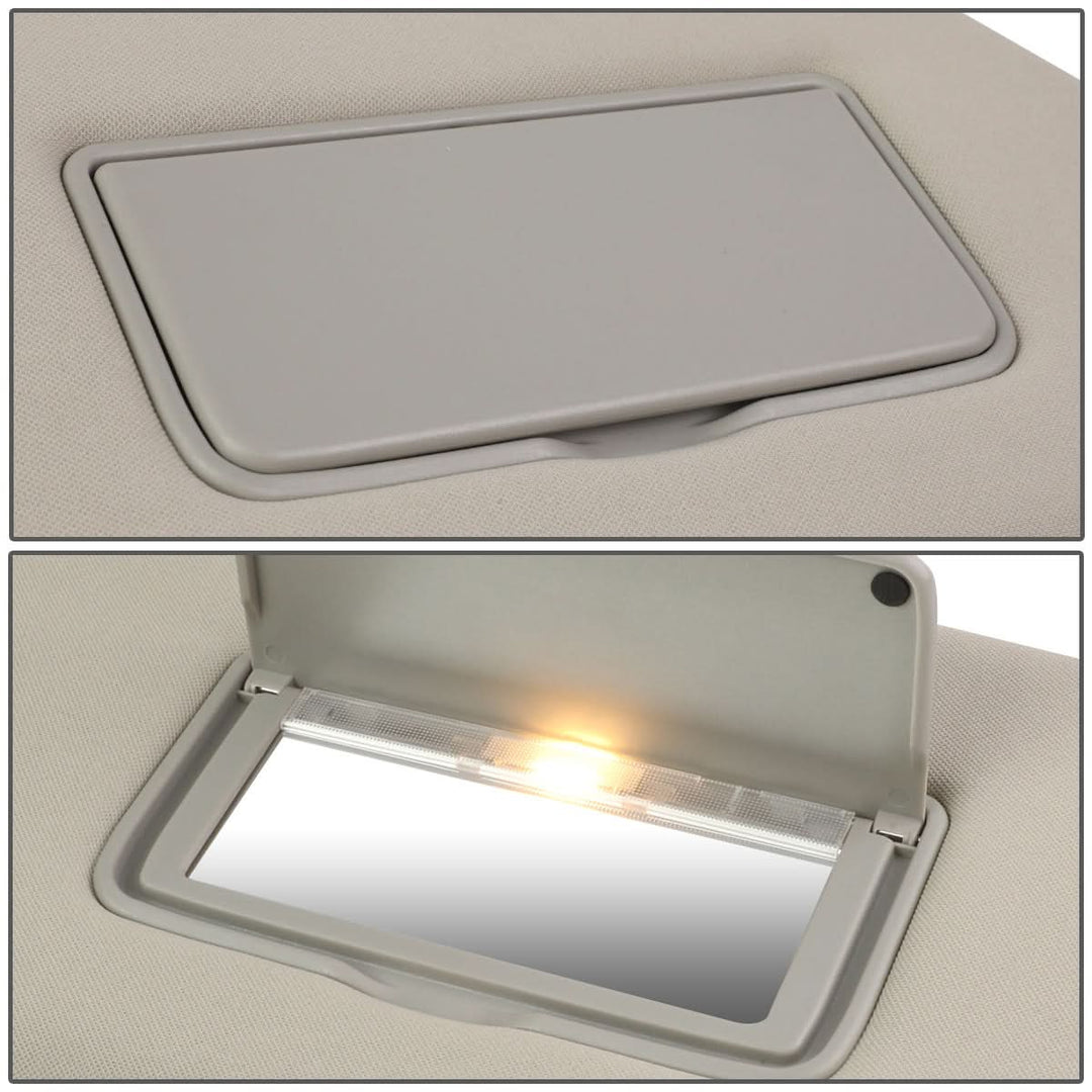 2013-2019 Nissan Pathfinder Gray Sun Visor w/ Vanity Light Passenger