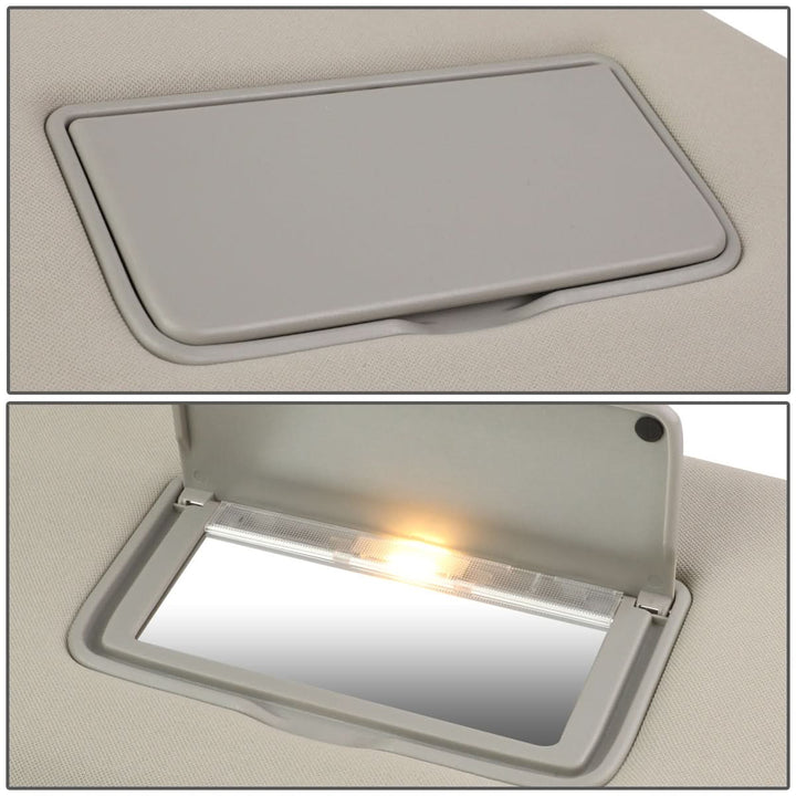 2013-2019 Nissan Pathfinder Gray Sun Visor w/ Vanity Light Passenger